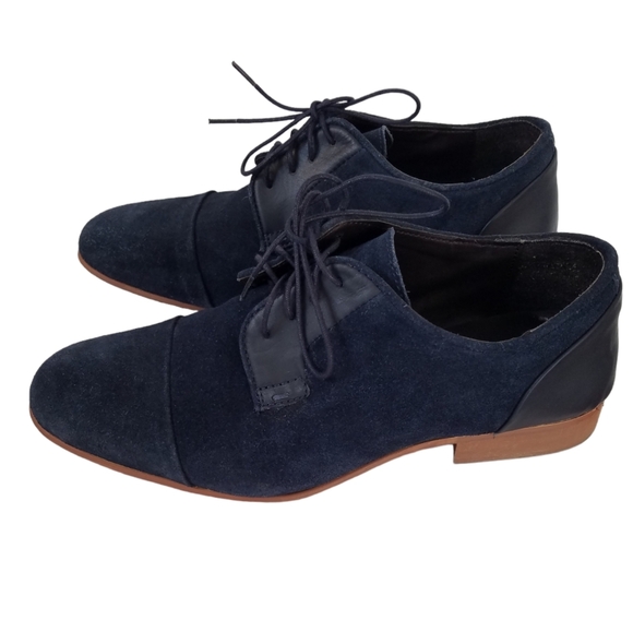 ASOS Men's  Blue Suede Shoes Size 8* - Picture 1 of 9